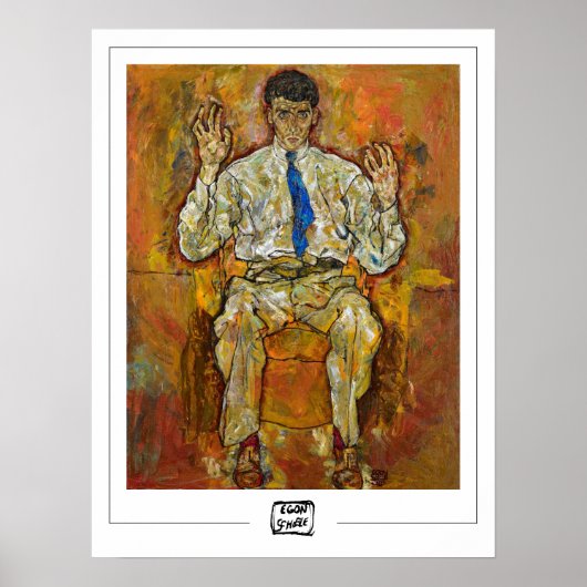 Egon Schiele Zedign Art Poster #7-3 (Voorkant)