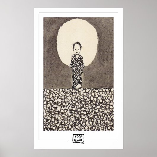 Egon Schiele Zedign Art Poster #95 (Voorkant)