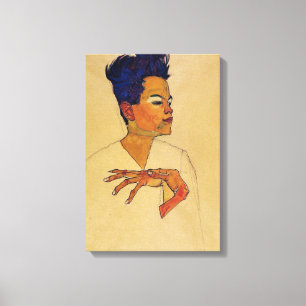 Egon Schiele Zelfportret Canvas Print