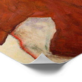 Egon Schiele - zelfportret in een jerkin met een h Poster (Hoek)