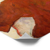 Egon Schiele - zelfportret in een jerkin met een h Poster (Hoek)