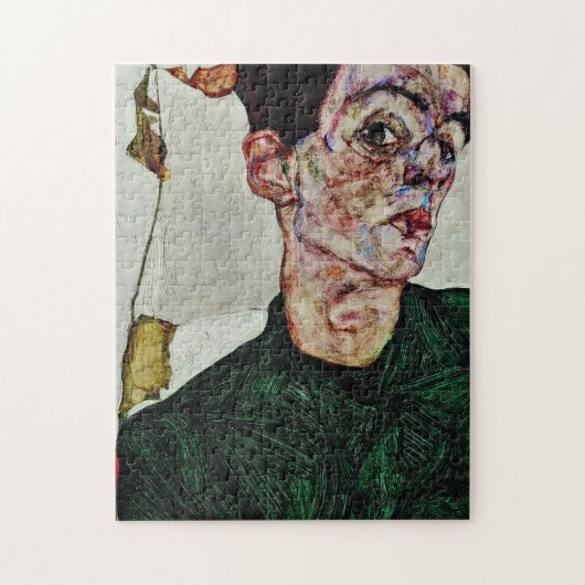 Egon Schiele - zelfportret met de Chinese lantaarn Legpuzzel (Verticaal)