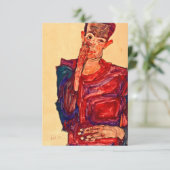Egon Schiele - zelfportret met gelaatzucht Informatiekaartje (Staand voorkant)