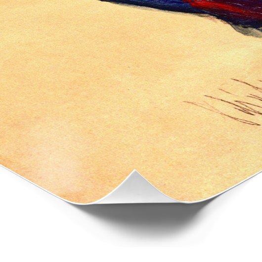 Egon Schiele - zelfportret met gelaatzucht Perfect Poster (Hoek)