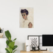 Egon Schiele - zelfportret Poster (Thuiskantoor)