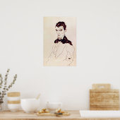 Egon Schiele - zelfportret Poster (Keuken)