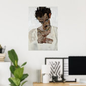 Egon Schiele Zelfportret Poster Expressionisme (Thuiskantoor)