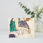 Egon Schiele Zittend Vrouw Briefkaart (Staand voorkant)