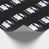 Egost Funny Halloween Ego Ghost Pun Dark BG Cadeaupapier (Hoek)