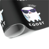 Egost Funny Halloween Ego Ghost Pun Dark BG Cadeaupapier (Rol Hoek)