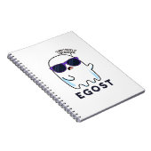 Egost Funny Halloween Ego Ghost Pun Notitieboek (Rechterzijde)