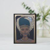 EGPTIAN QUEEN ON WOOD BRIEFKAART (Staand voorkant)
