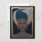 EGPTIAN QUEEN ON WOOD BRIEFKAART (Voorkant / Achterkant)