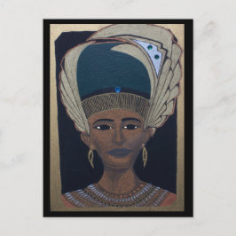 EGPTIAN QUEEN ON WOOD BRIEFKAART
