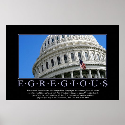 Egregious: Motivational Poster (Voorkant)