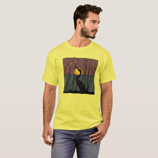 Egret between Reeds T-shirt (Voorkant volledig)
