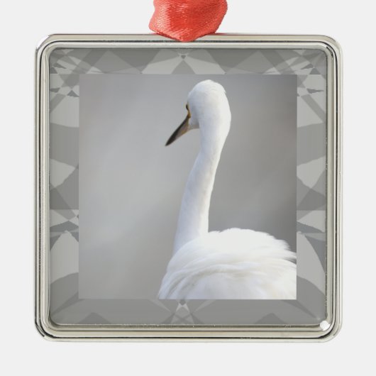 Egret Bird Photo Ornament (Voorkant)