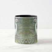 Egret Bird Water Art Mok (Midden)