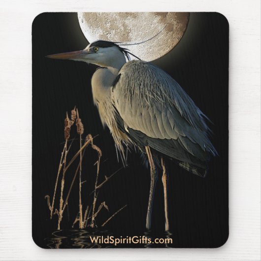 EGRET - BLUE HERON Mousepad Series Muismat (Voorkant)
