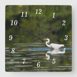 Egret Fish Feest Wandklok