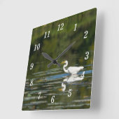Egret Fish Feest Wandklok (Hoek)