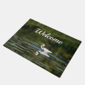 Egret Fish Feest Welkom Deurmat (Schuin)