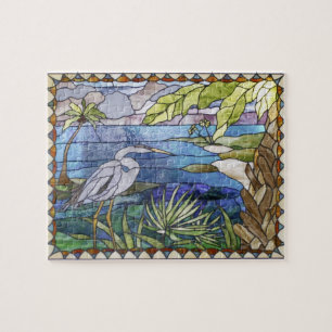 Egret Glas in lood Puzzle Legpuzzel