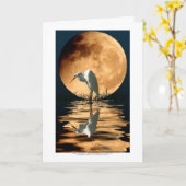 EGRET & GOUDEN MAAN ~ Wenskaarten & Notitiekaarten (Gele Bloem)