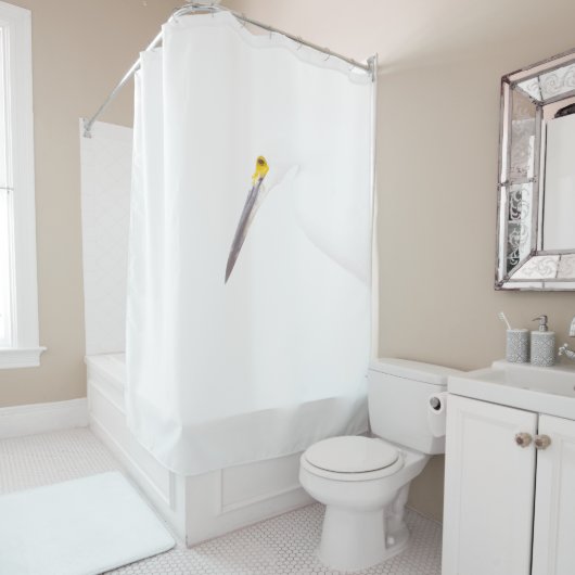 Egret headshot douchegordijn (In situ)