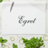 Egret headshot theedoek (Gevouwen)