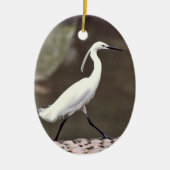 Egret Holiday Ornament (Voorkant)