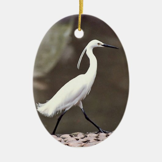 Egret Holiday Ornament (Voorkant)