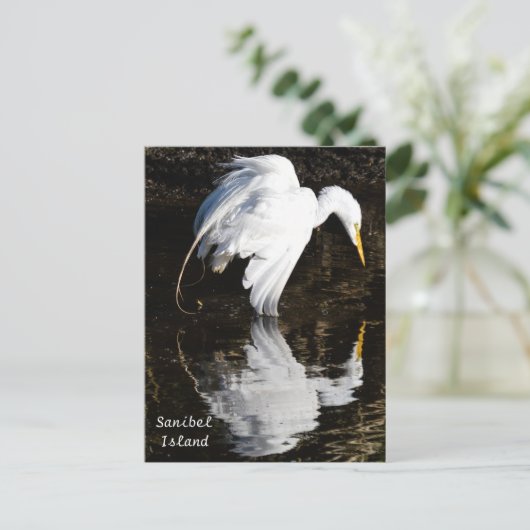 Egret in Bloom Briefkaart (Staand voorkant)