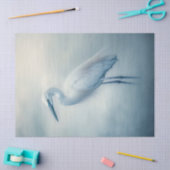 Egret in de mist decoupage tissuepapier (Craft)