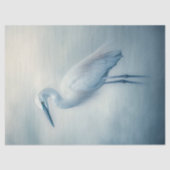 Egret in de mist decoupage tissuepapier (Voorkant)