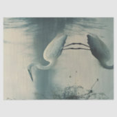 Egret in de mist decoupage tissuepapier (Voorkant)