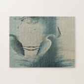Egret in de mist legpuzzel (Horizontaal)