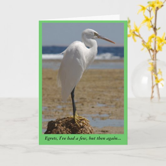 Egret Kaart (Gele Bloem)