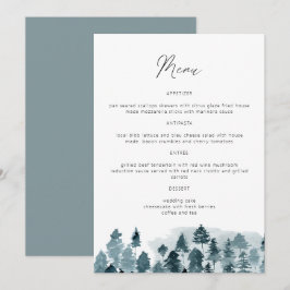 EGRET Leiste Blau Waterverf Denneboom Menu