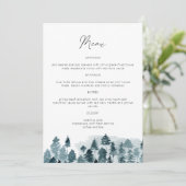 EGRET Leiste Blau Waterverf Denneboom Menu (Staand voorkant)