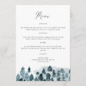 EGRET Leiste Blau Waterverf Denneboom Menu (Voorkant)