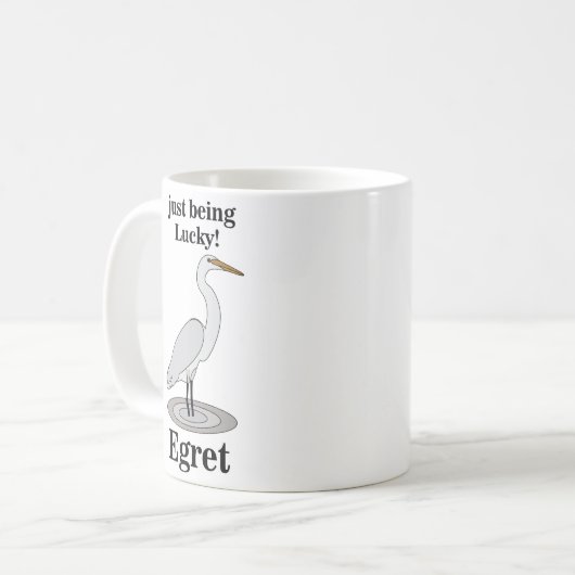 Egret Lucky Bird Koffiemok (Voorkant links)