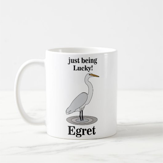 Egret Lucky Bird Koffiemok (Links)
