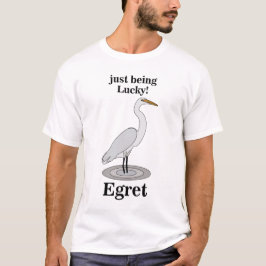 Egret Lucky Bird T-shirt