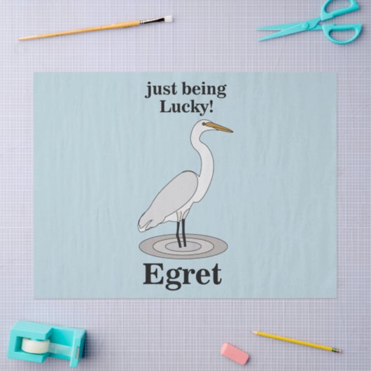 Egret Lucky Bird Tissuepapier (Craft)