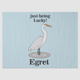 Egret Lucky Bird Tissuepapier