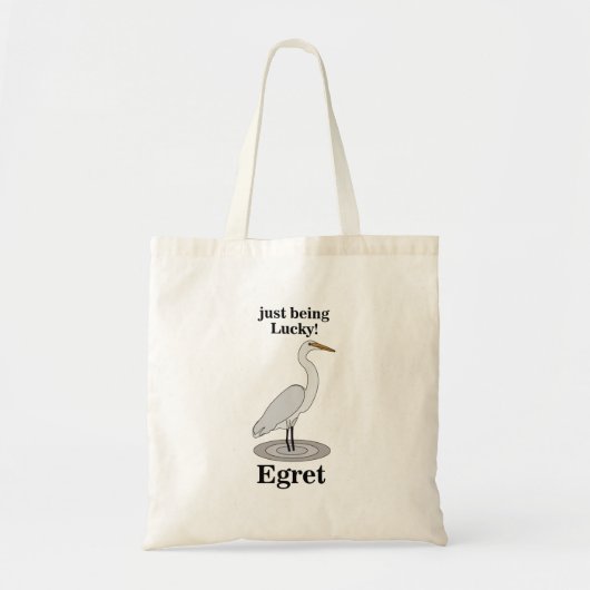 Egret Lucky Bird Tote Bag (Voorkant)