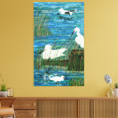 Egret naar school canvas afdruk (Insitu (Woonkamer))