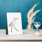 Egret op het strand fotoplaat (Zijkant)