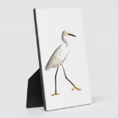 Egret op het strand fotoplaat (Zijkant)